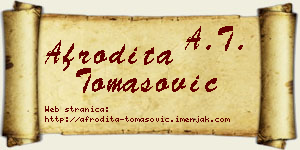 Afrodita Tomasović vizit kartica